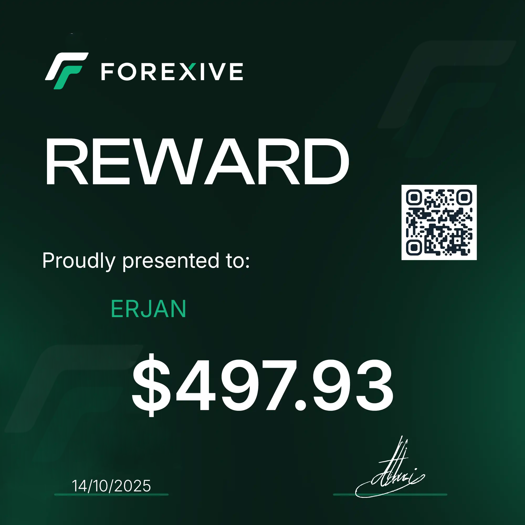 FOREXIVE certificate
