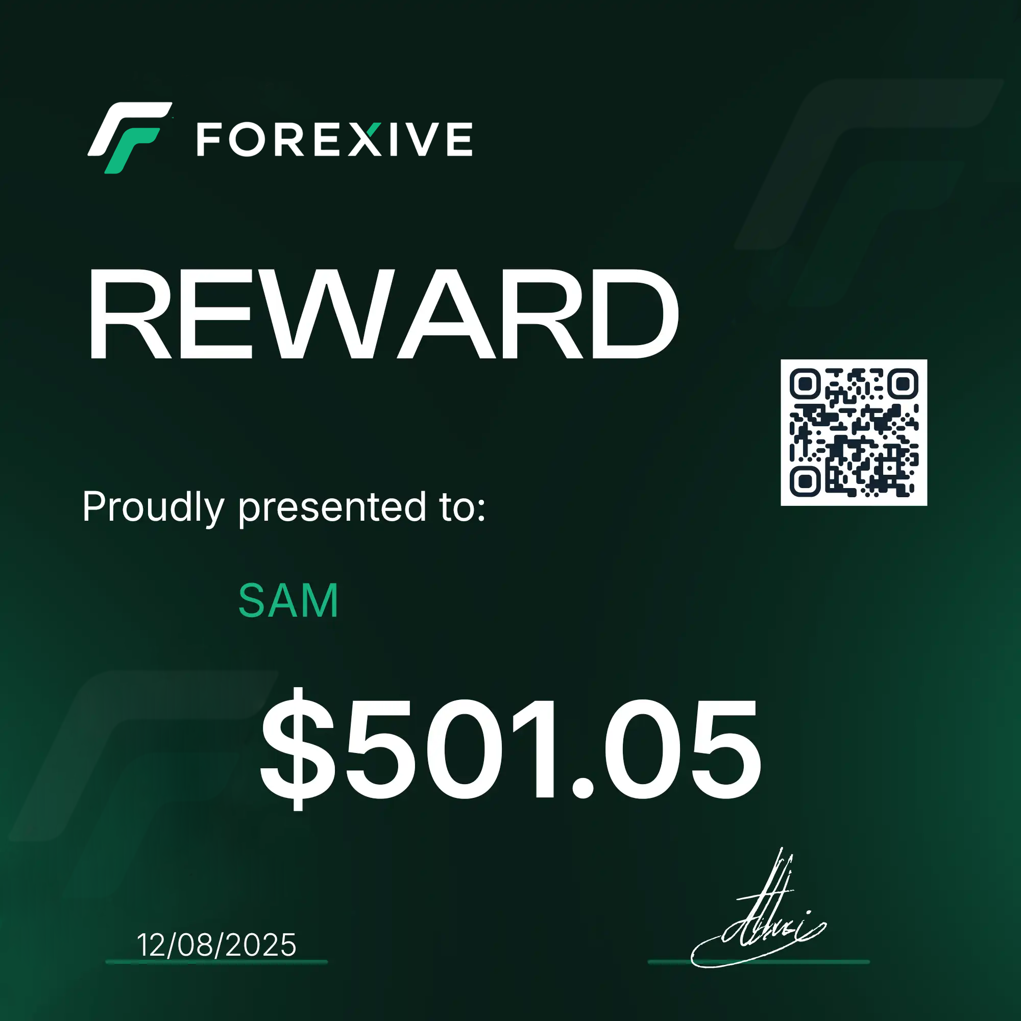 FOREXIVE certificate