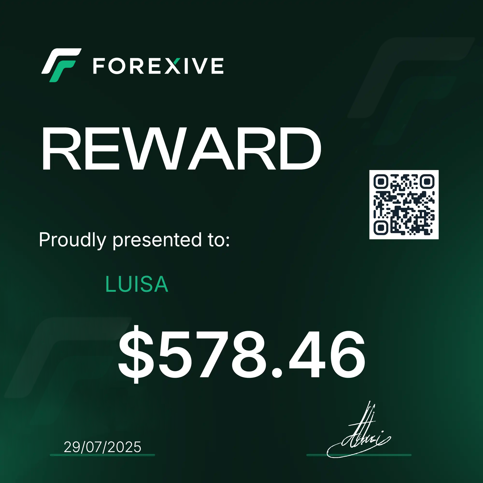 FOREXIVE certificate